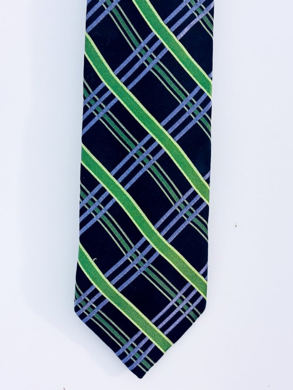 SHOOT Green Silk Plaid Tie | Classic Business Office